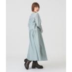 ワンピース シアー ドロスト ギャザー ワンピース