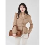 レザージャケット ライダース ヘムフレアスウェードライダースジャケット レディース