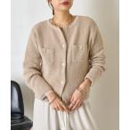 カーディガン エンブレムボタンカーディガン レディース