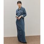 ワンピース ベンツスリットデニムワンピース