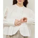 ブラウス シャツ 「サステナブル」ロングスリーブフリルブラウス レディース