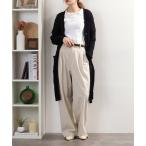 カーディガン コットンニットロングカーディガン 長袖 レディース