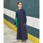 ワンピース 限定展開　USA コットン ヘンリーネック ロング スリーブ ワンピース