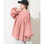 ブラウス シャツ 限定展開　インド ピンタック ギャザー ロングスリーブ ブラウス レディース