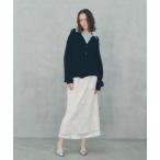 スカート フラワー柄刺繍メッシュスカート