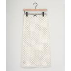 スカート 「umm」ドット柄サテンナロースカート