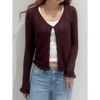 ショッピングGAP 「GAP」 ニットカーディガン M ワイン レディース