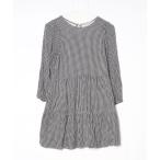 「Abercrombie&Fitch」 チェック柄長袖ワンピース X-SMALL ブラック レディース