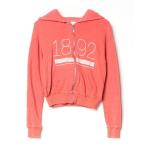 「Abercrombie&Fitch」 ジップアップパーカー X-SMALL オレンジ レディース