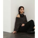 「NATURAL BEAUTY BASIC」 コンビワンピース MEDIUM ブラック系その他 レディース