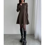 「CENEA」 ニットワンピース MEDIUM モカ レディース