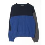 [NANO universe] длинный рукав вязаный S темно-синий мужской 