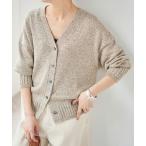 カーディガン 「追加」レーヨンペーパーヤーンVネックカーディガン レディース
