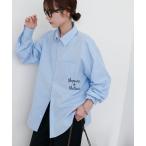 ブラウス シャツ 「Enlude」アソート刺繍ロゴシャツ「ユニセックス」 レディース メンズ