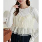 キャミソール ビジュー使いキャミ