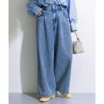 ジーンズ デニム デニムパンツ デニムタックワイドパンツ レディース