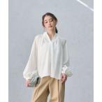 ブラウス シャツ プリーツ ボリュームスリーブ ブラウス ‐ウォッシャブル‐ レディース