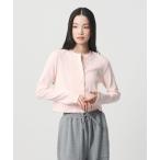 カーディガン コットン パターンメッシュ カーディガン ウォッシャブル レディース