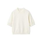 ショッピング半袖 ニット セーター スカラップレース衿ニットプルオーバー レディース