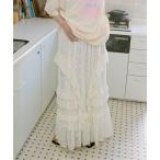 ショッピングエピ スカート レースティアードボリュームスカート