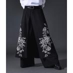  слаксы цветок вышивка LAP широкий брюки мужской женский 