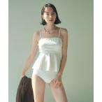 ショッピング水着 水着 ジョーゼット風 ペプラムビスチェ オフホワイト スイムウェア / 水着 レディース
