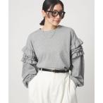 tシャツ 「WEB限定」「at ease」袖フリル プルオーバー カットソー レディース
