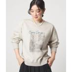 トレーナー スウェット 「WEB限定」「at ease」フォト プリント スウェット プルオーバー レディース