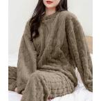 パジャマ ルームウェア LAYERED ふわもこ ルームウェア 上下セット レディース