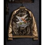 スカジャン 1D74 サテンスカジャン 鷹柄 メンズ