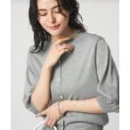 カーディガン ラメ フォルム ハーフスリーブ ニット カーディガン ウォッシャブル レディース