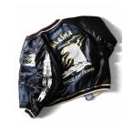 ショッピングJACKET スカジャン HOUSTON ヒューストン USED FINISHING SOUVENIR JACKET (ALASKA) ユーズド加工 レーヨン サテ