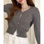 カーディガン Vネック タイトシルエット カーディガン レディース