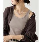 ショッピングタンクトップ レディース タンクトップ ノースリーブ 予約「レイヤードスタイルに」ミニマルテレコタンク レディース