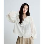 ブラウス シャツ ポインテッドフリルブラウス/663862 レディース
