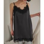 ワンピース サテンキャミレースワンピース