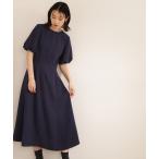 「NATURAL BEAUTY BASIC」 半袖ワンピース SMALL ネイビー レディース