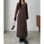 「callautia」 長袖ワンピース MEDIUM ブラウン レディース
