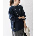 「SHIPS any」 長袖ニット ONE SIZE ネイビー レディース