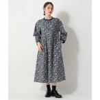 ワンピース くるみボタンワンピース/リバティプリント