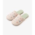 スリッパ フラワー刺繍ルームシューズ