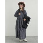 ワンピース 花柄シャーリングワンピース