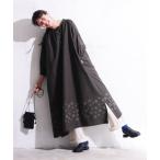 「soulberry」 7分袖ワンピース 4L スミクロ レディース