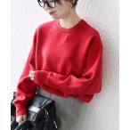 「SHIPS any」 長袖ニット ONE SIZE レッド レディース