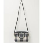 「COACH」 チェック柄2WAYバッグ - ネイビー レディース