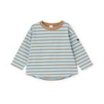 tシャツ 「食品防汚」ボーダー長袖Tシャツ キッズ 子供服 男の子 女の子