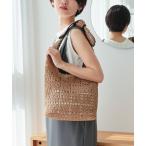 かごバッグ カゴバッグ リボン付きショルダーバッグ