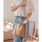 かごバッグ カゴバッグ 巾着ワンショルダーバッグ