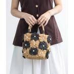 かごバッグ カゴバッグ フラワーモチーフトートバッグ