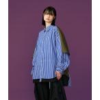 ショッピングSHIRTS シャツ 「UNISEX」FAKE BLOCKING OVER SHIRTS/フェイクブロッキングオーバーシャツ メンズ レディース